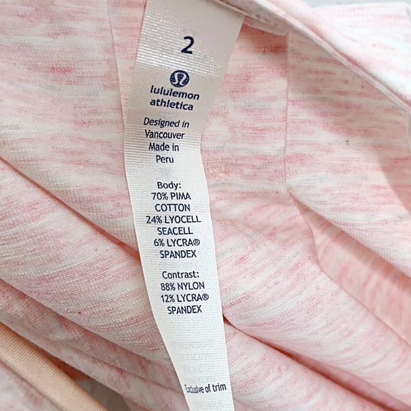 Lululemon Breezy Tank in Parallel Stripe Heathered Parfait Pink - Picture 8 of 10
